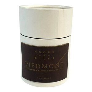 NEW MOORE & GILES Leather Bergamot Piedmont Vetiver Sandalwood 8oz Candle